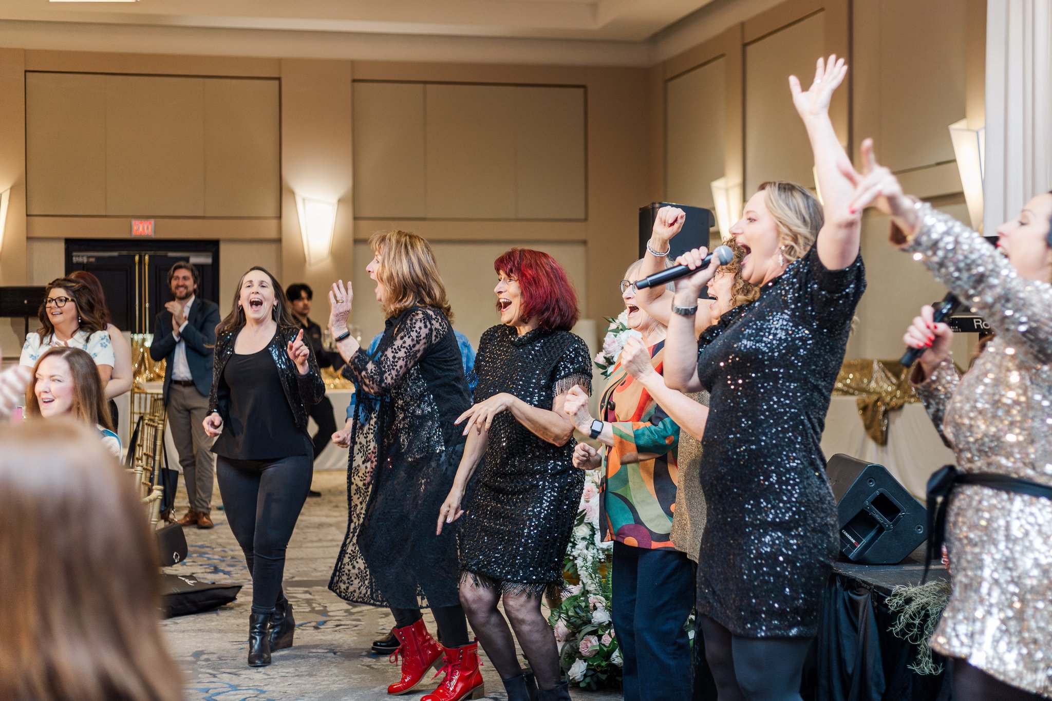 Guests dancing and celebrating at Brunch with the Bags
