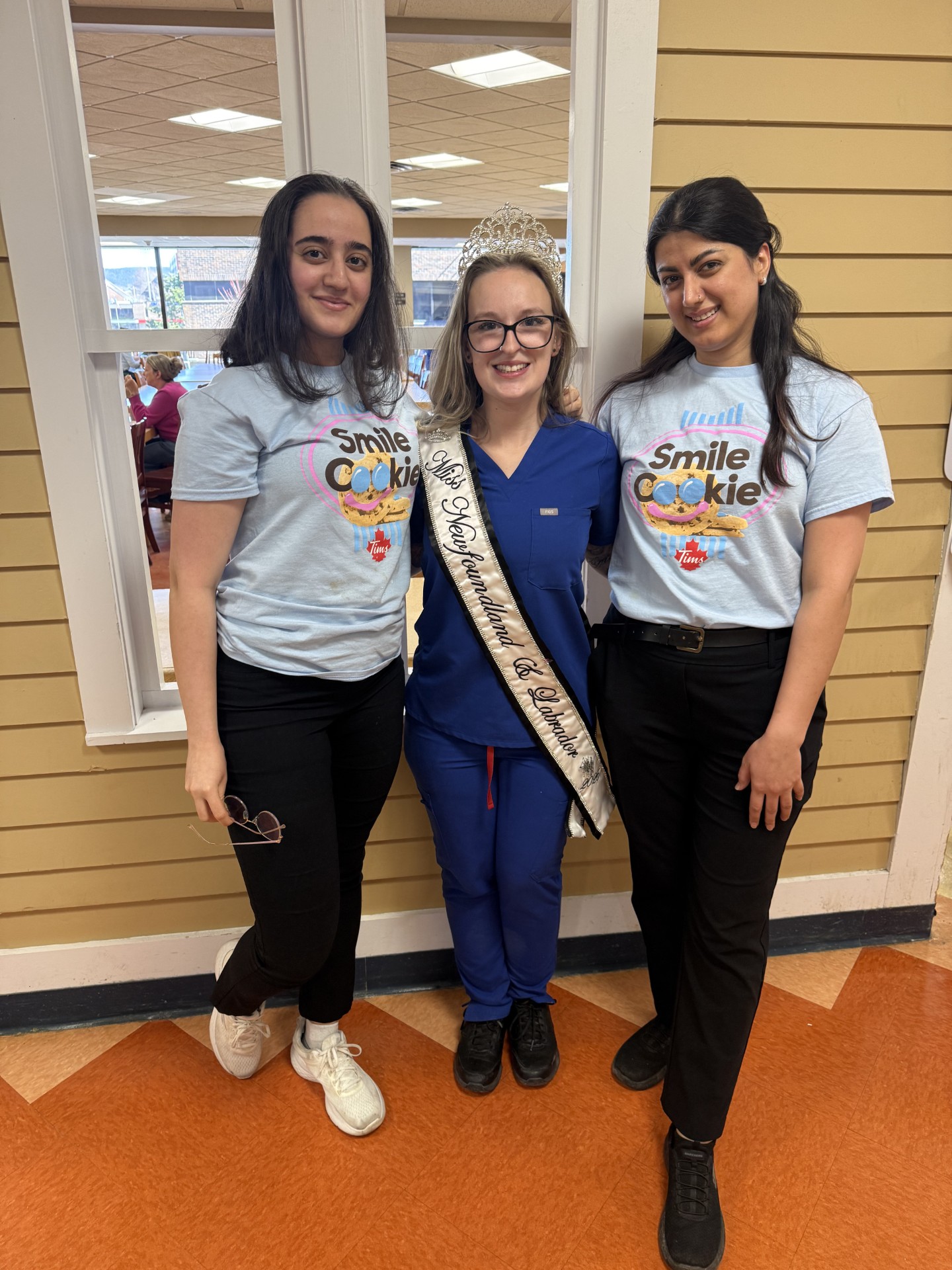 Smile Cookie campaign volunteers wearing sashes