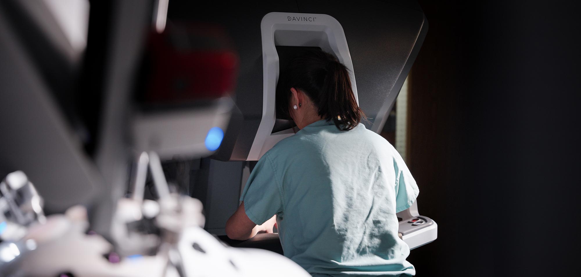 Patient sitting in a quiet hospital room