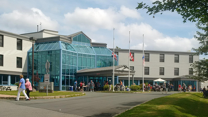 Exterior of the Caribou Memorial Veterans Pavilion in St. John's